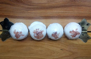 Salted Bath Bomb- color & fragrance free- small 4 pack